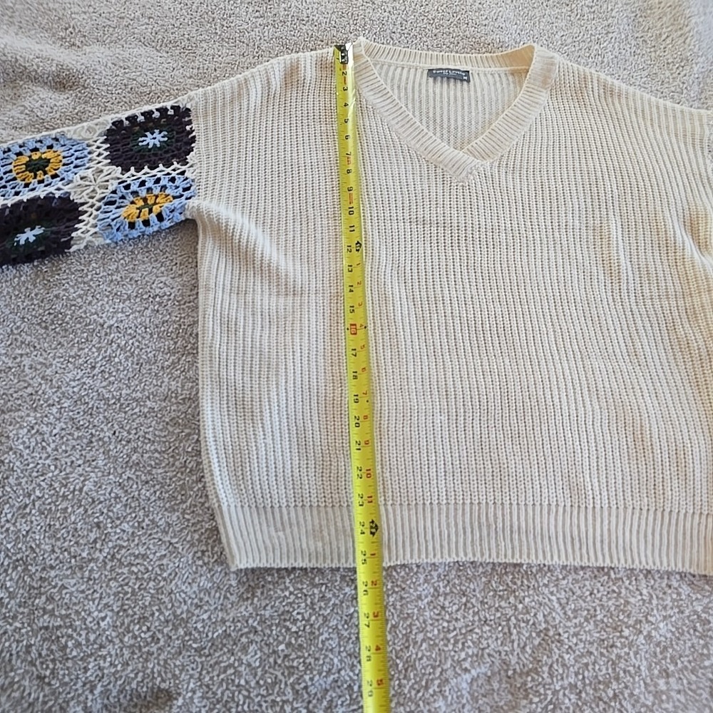 Sweet Lovely By Jen Wildflower Blooms Crochet Sweater Size M‎ Boho Cottagecore - Picture 15 of 15